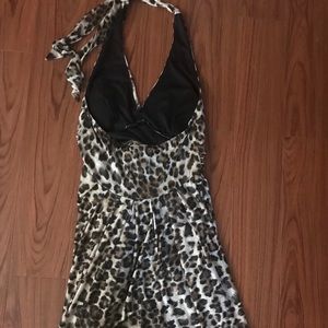 Le Chateau- Leopard Print Halter Dress